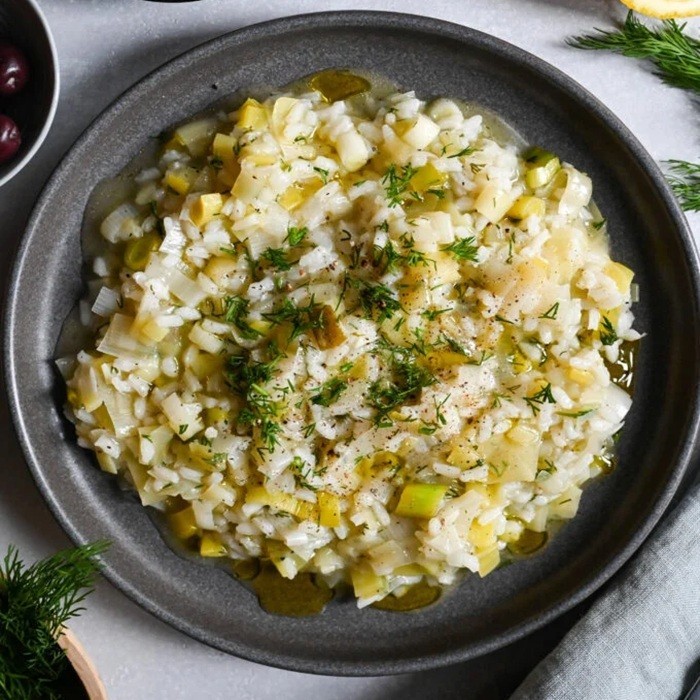 Presh me Oriz Leek and Rice Bake