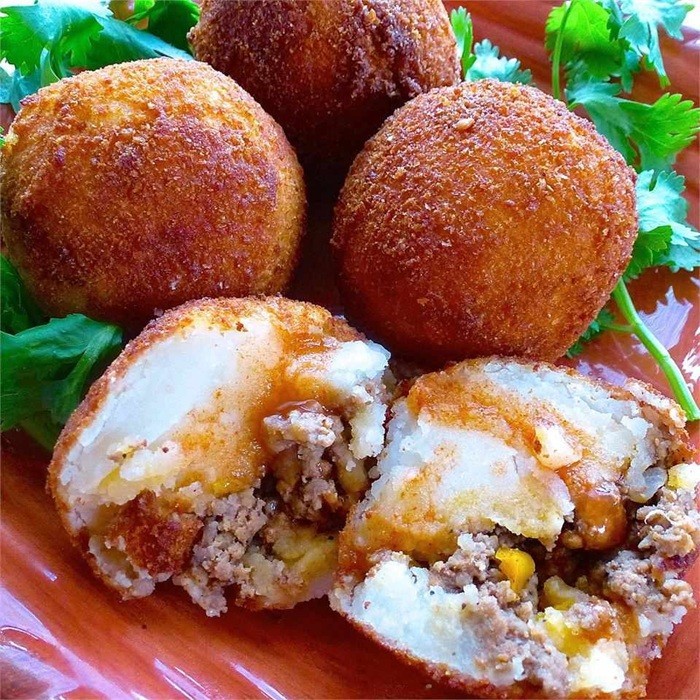 Colombian Style Stuffed Potatoes